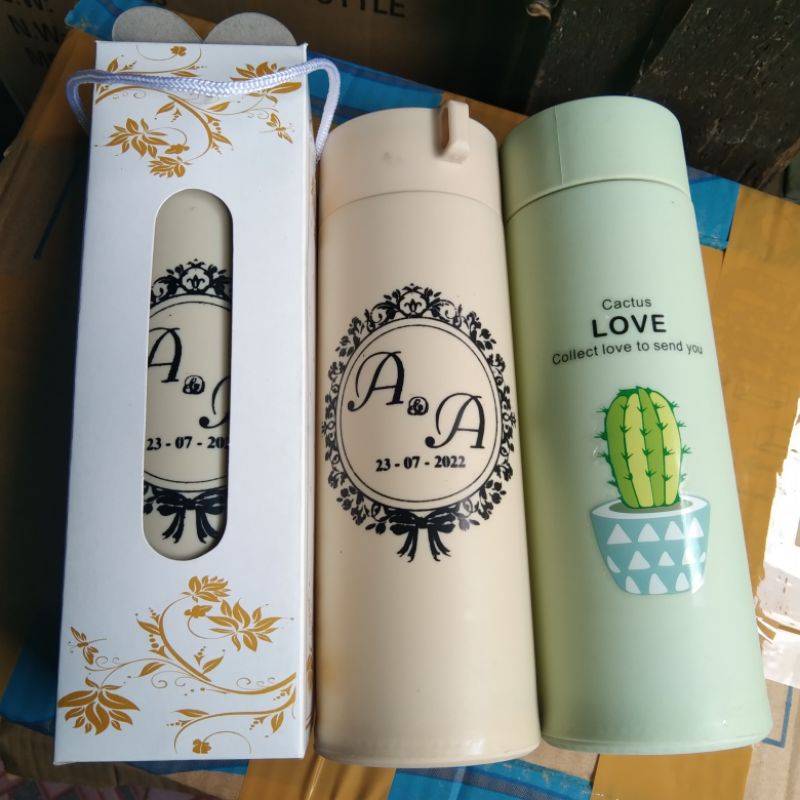 BOTOL KAKTUS CETAK CUSTOM KEMAS BOX