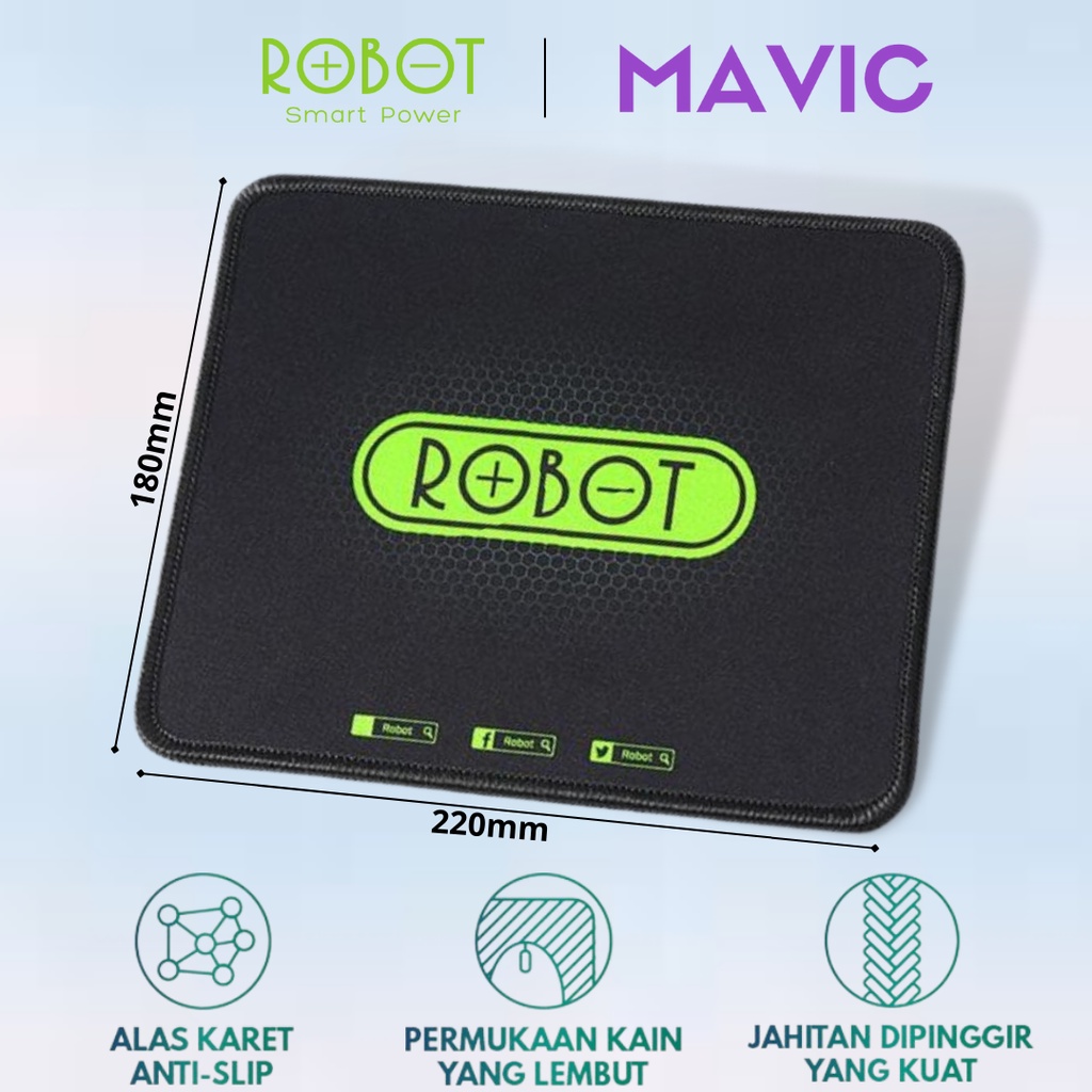 ROBOT RP01 / MP01 Mouse pad Gaming  Mousepad Anti-skid e-Sports Series  - Garansi Resmi 1 Tahun