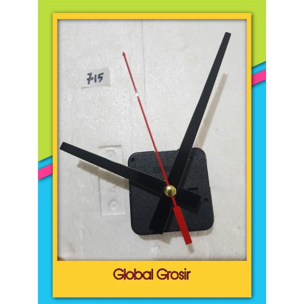 Mesin jam dinding 3268 berdetak jarum panjang 715