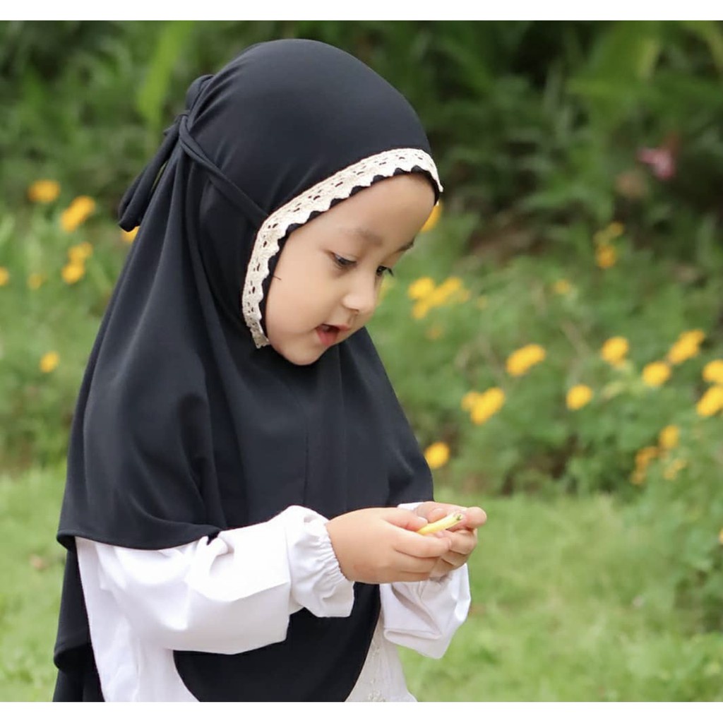 Bergo Renda Anak Maryam Jilbab Kerudung / Anak Kids Renda Kepala Pusatgrosir_solo KIDS BERGO RENDA PREMIUM ORIGINAL ANAK