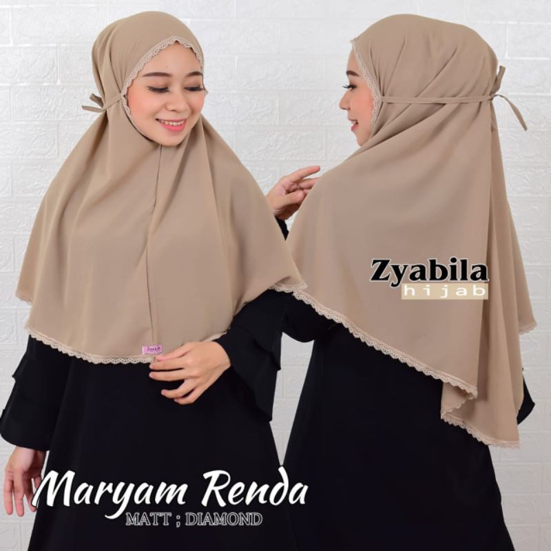 JILBAB BERGO MARYAM RENDA (COD)-Kream