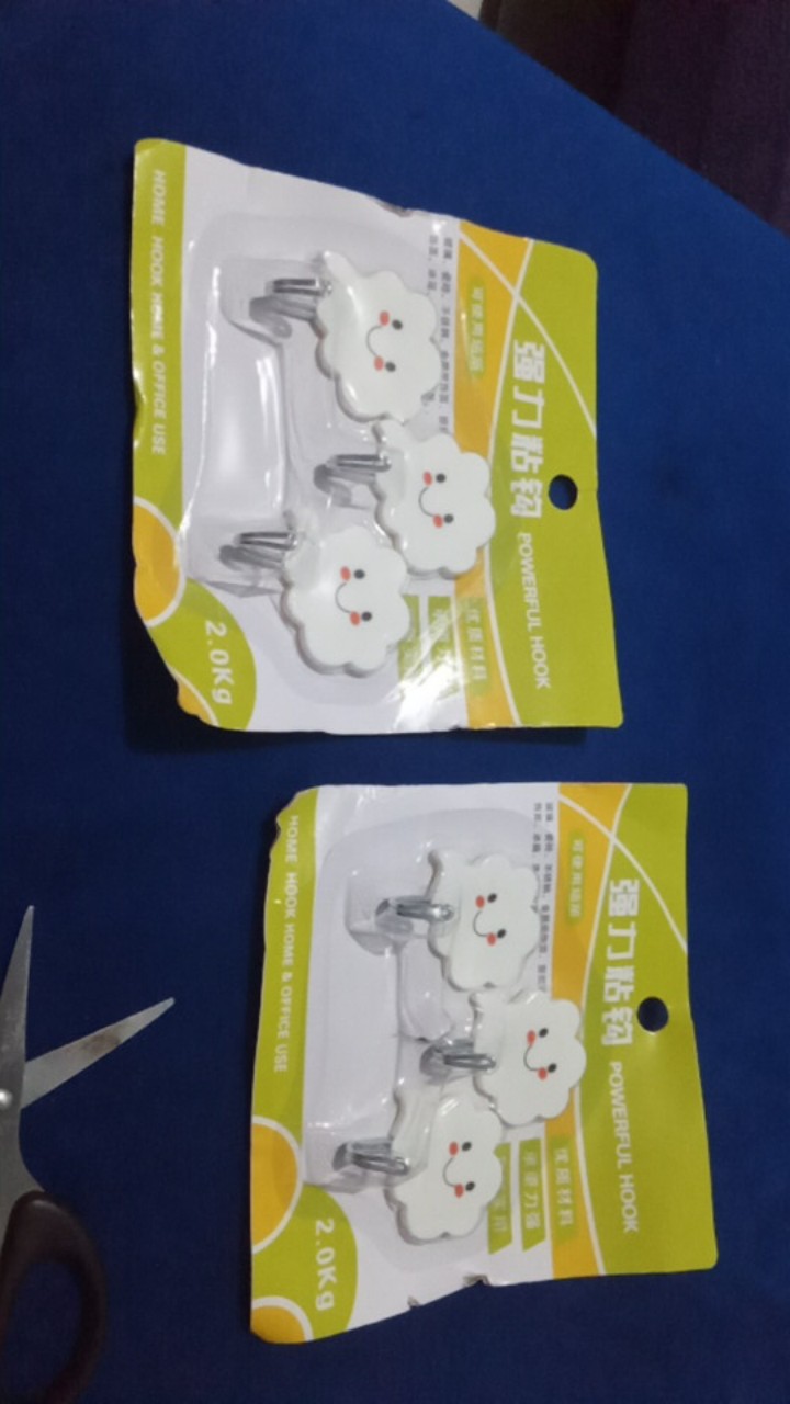 Gantungan Hook Barang Tempel Di Dinding Multifungsi 1 Set Isi 3 Awan01