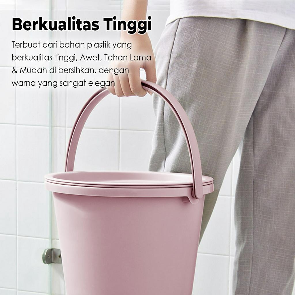 Ember Air Rumah Dengan Tutup / Ember Warna Pastel Kapasitas  11 Liter / Ember Plastik Tebal Kapasitas 11 Liter / - PBR-CB -Tool Master