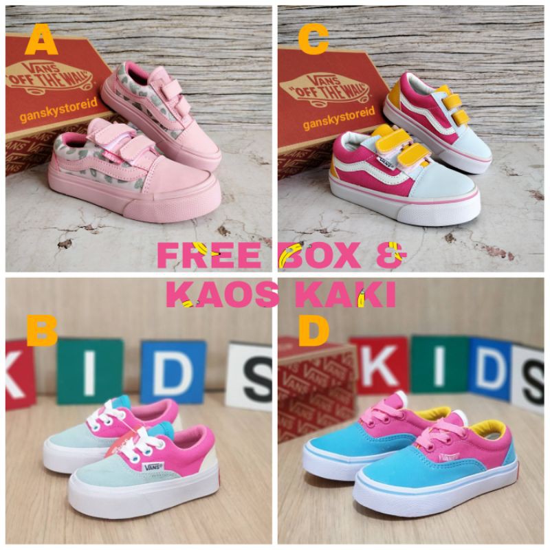 SEPATU ANAK PEREMPUAN PREMIUM HIGH QUALITY SEPATU VANS ANAK KIDS ANAK ANAK SNEAKERS ANAK PEREMPUAN