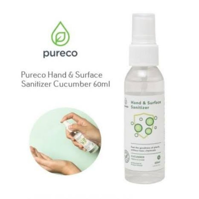 Pureco Hand &amp; Surface Sanitizer Spray 60ml - Pureco Hand Sanitizer Baby - HandSanitizer - Antiseptic baby - Antiseptik Bayi