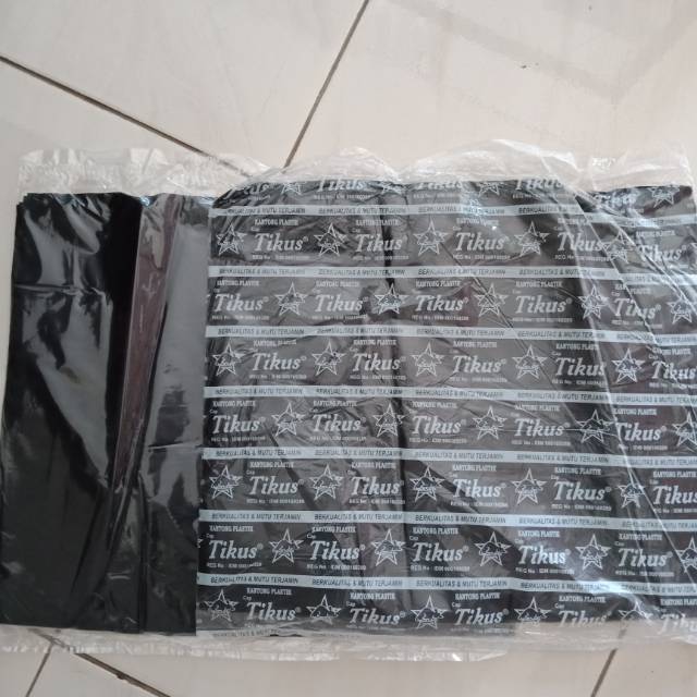 Kantong Kresek Polos HD Besar ukuran 35x60 merk Tikus