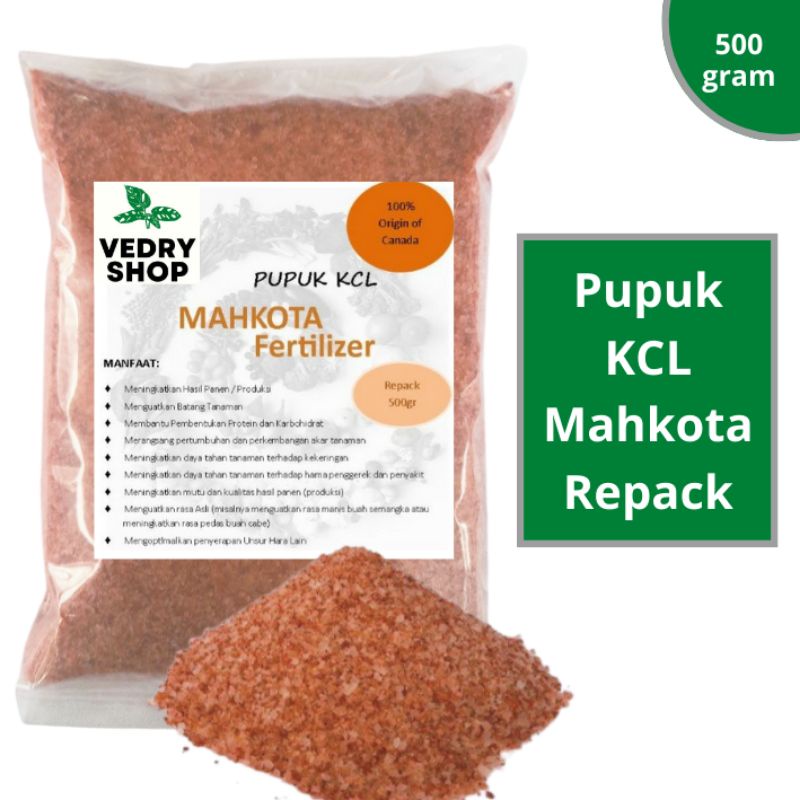 Pupuk KCL Mahkota 500gram (Pencegah Kerontokan)