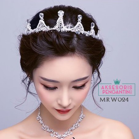 [SIAP KIRIM] MAHKOTA MUTIARA AKSESORIS PENGANTIN CROWN WEDDING WANITA MRW024