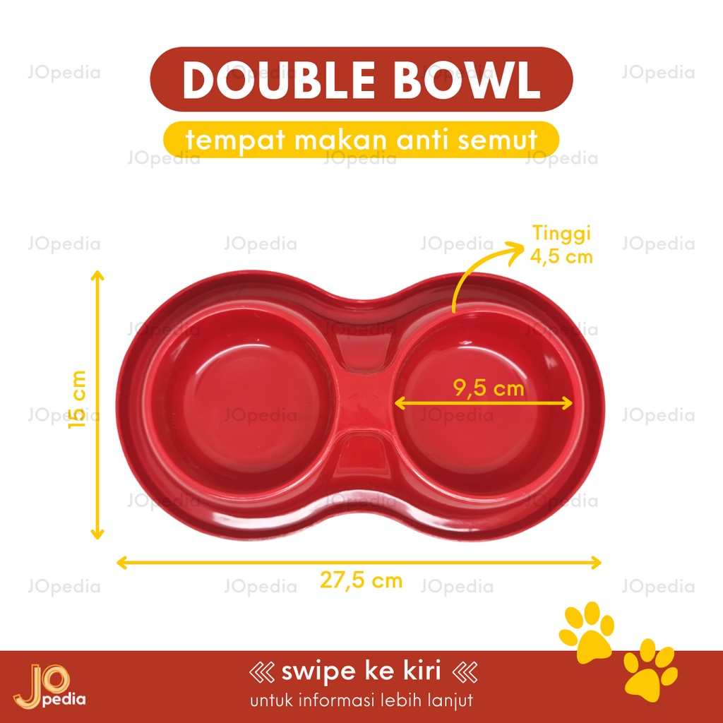 DOUBLE BOWL ANTI SEMUT Tempat Makan Kucing Anjing Mangkok Feeder