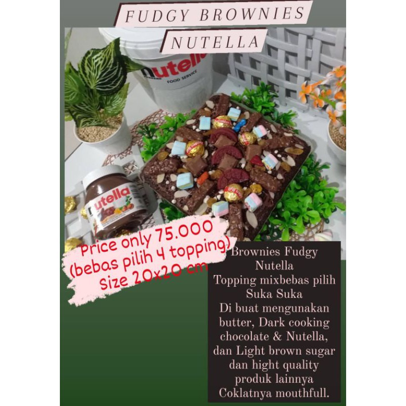 

Fudgy Brownies Nutella Size Large