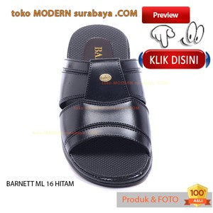 BARNETT ML 16 HITAM sandal casual sopan pria slop flat flip flop