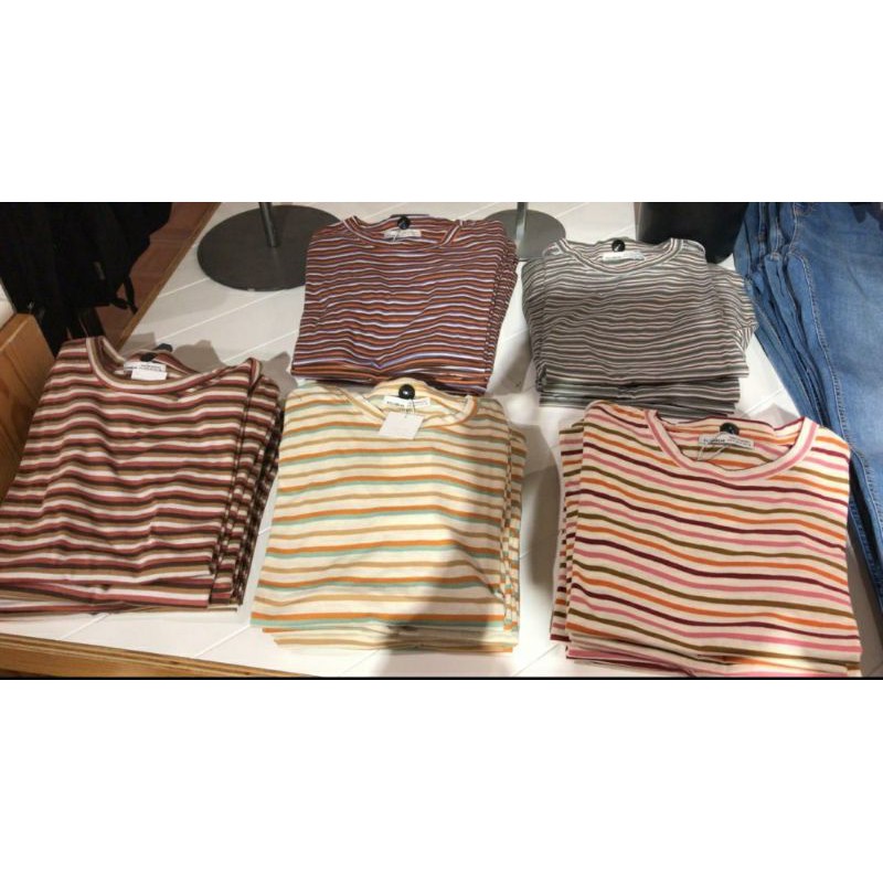 Kaos Garis Pull and Bear Original P&B