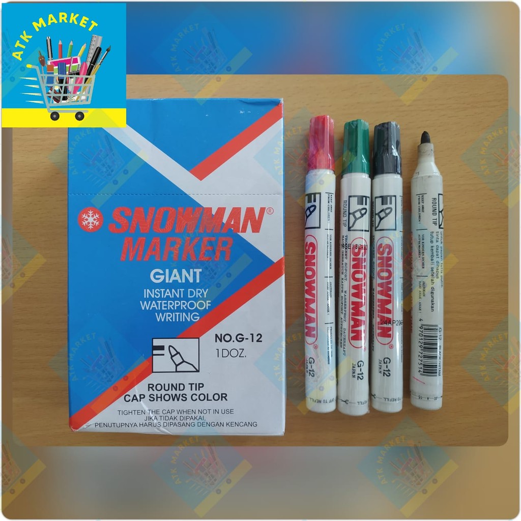 

Spidol Permanent Marker SNOWMAN AG-12