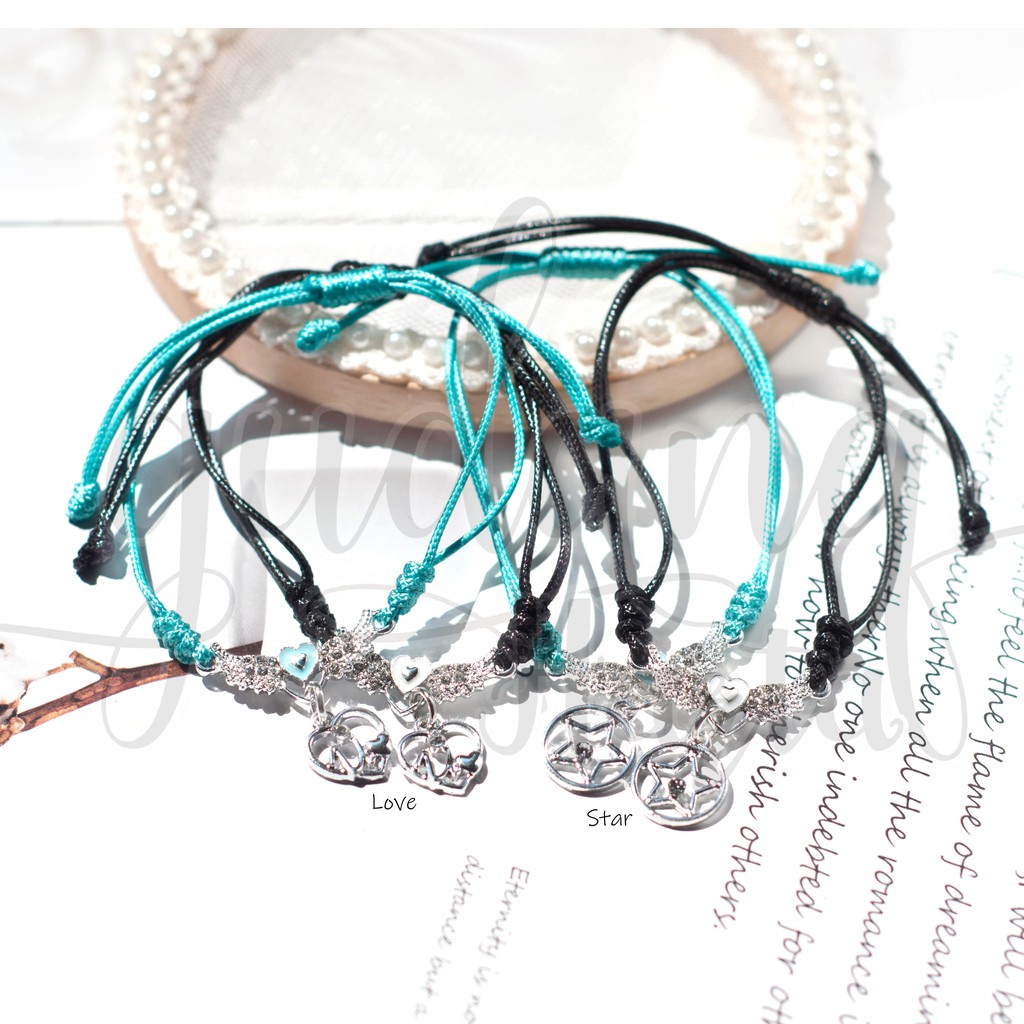 Gelang BFF Tali Tosca Heart Star Cute Gelang Couple Hati Bintang Lucu SET ISI 2 GH 205318