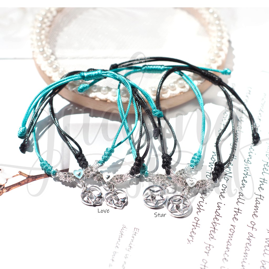 Gelang BFF Tali Tosca Heart Star Cute Gelang Couple Hati Bintang Lucu SET ISI 2 GH 205318