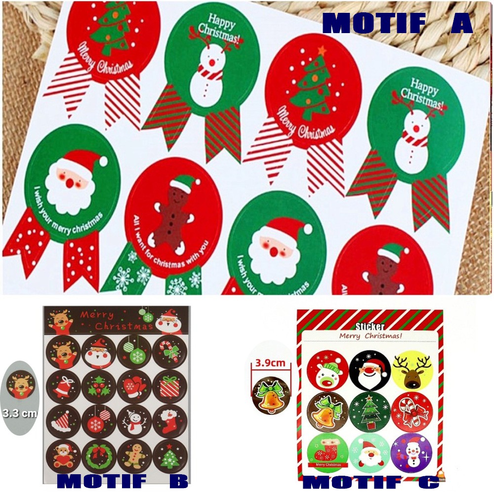 

Stiker Label Seal untuk Dekorasi Natal Sticker Kado Natal Murah Label STICKER Vinyl Christmas Gif