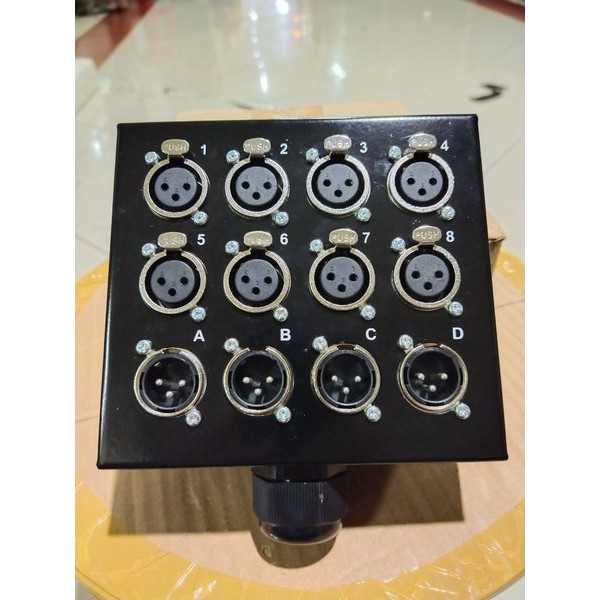 Box Snake isi 12 Channel STX BS-12 Terminal Snake Cable STX XLR Besi Bahan Plat Besi Tebal