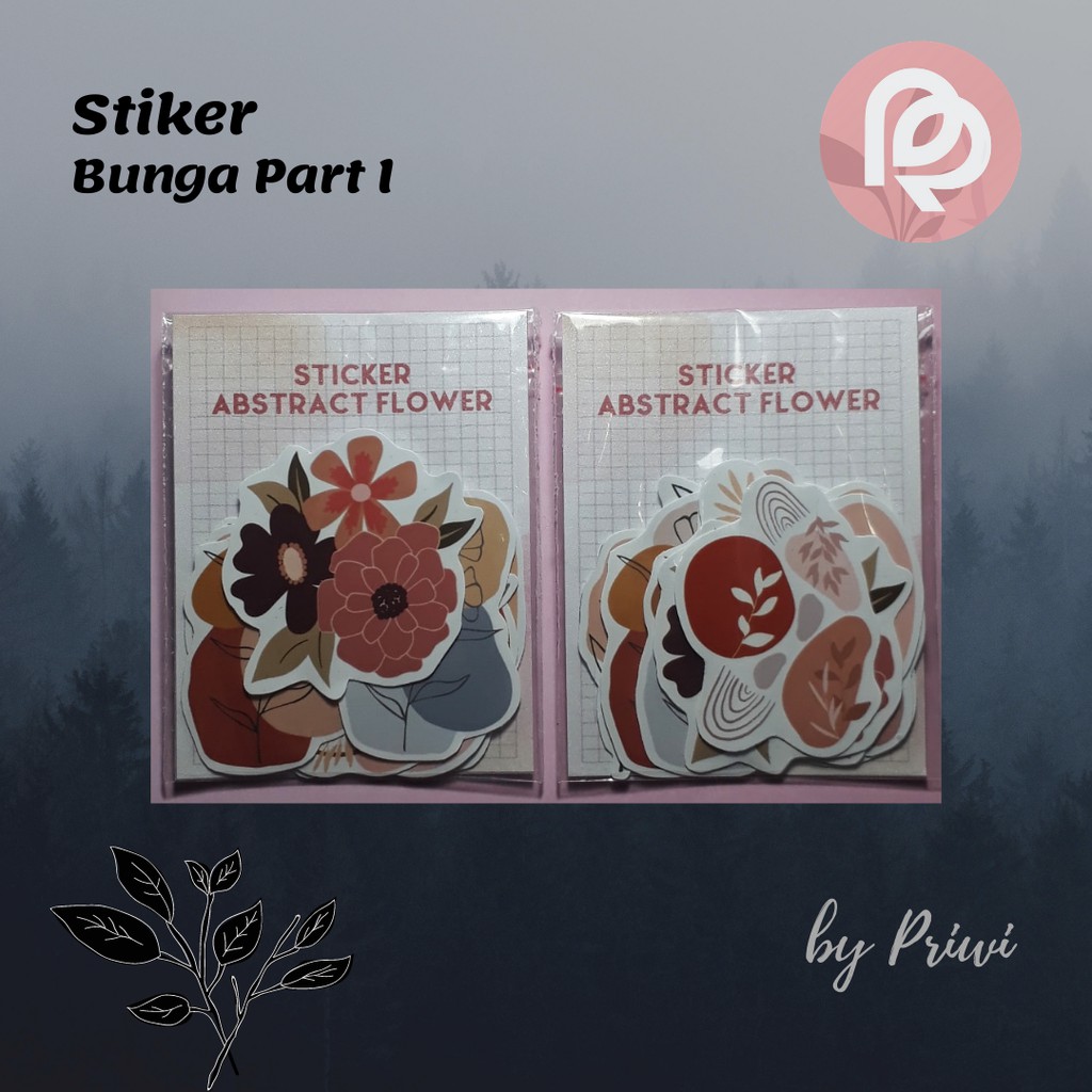 

[10 PCS] STIKER BUNGA ABSTRAK