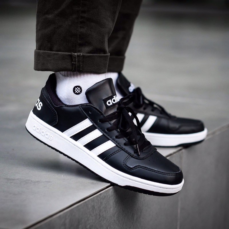 Adidas Hoops 2.0 Low Black White
