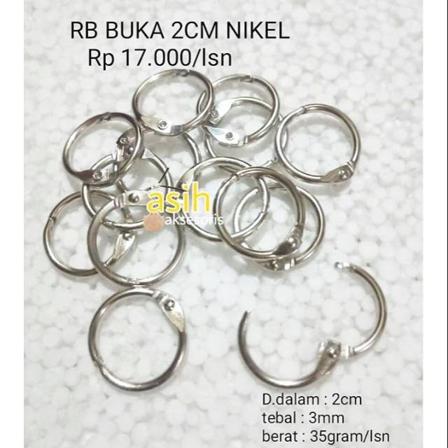 Ring bulat buka 2cm