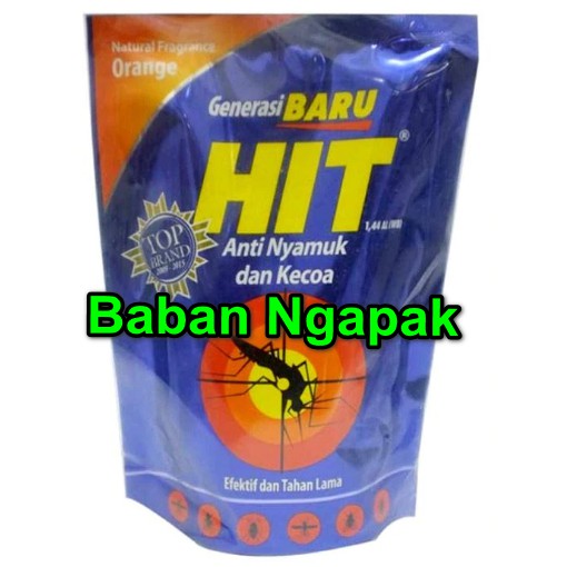 Hit Anti Nyamuk Dan Kecoa Natural Fragrance Orange Refill Pouch 360 ml