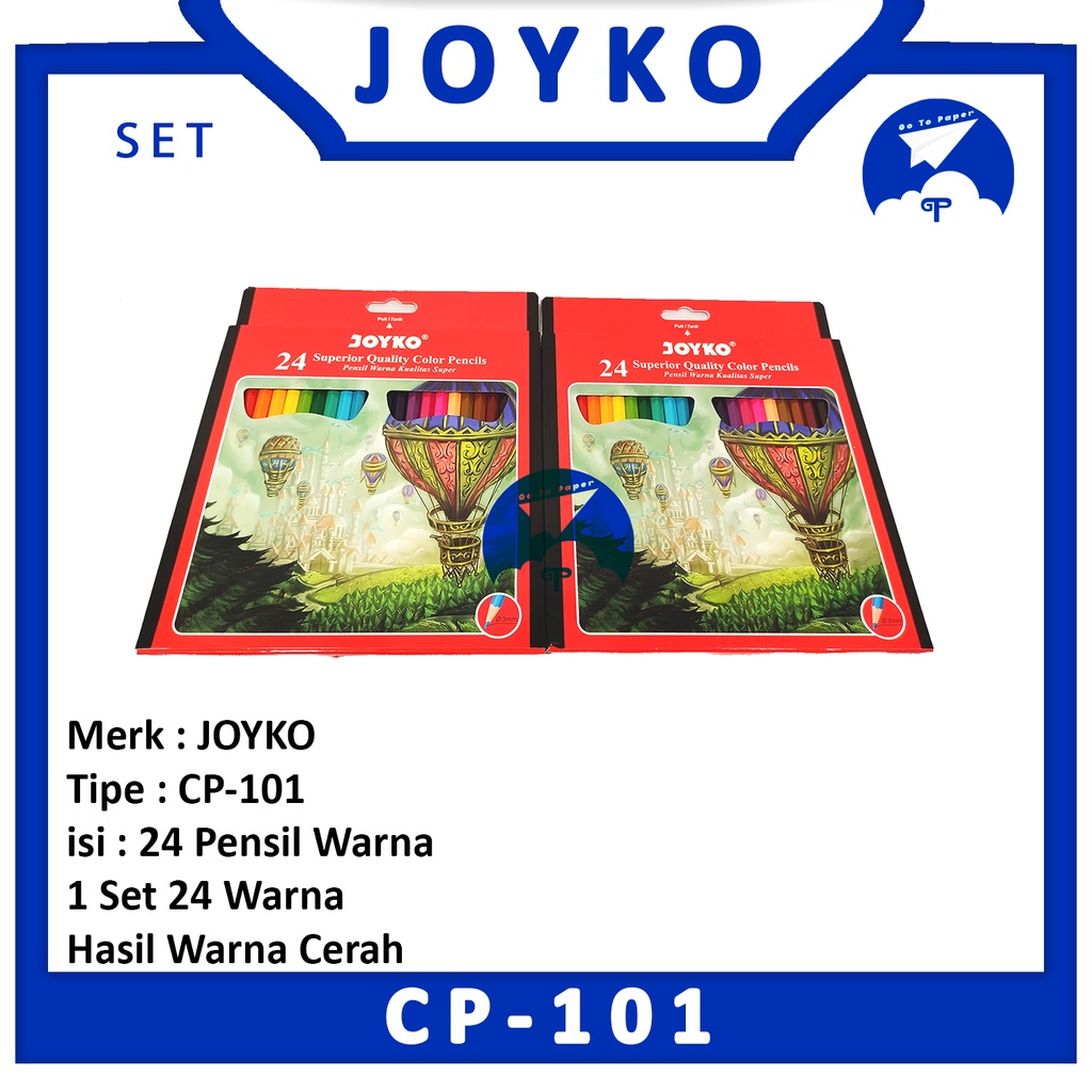 

JOYKO - Pensil Warna CP-101 24 Warna Besar - Set