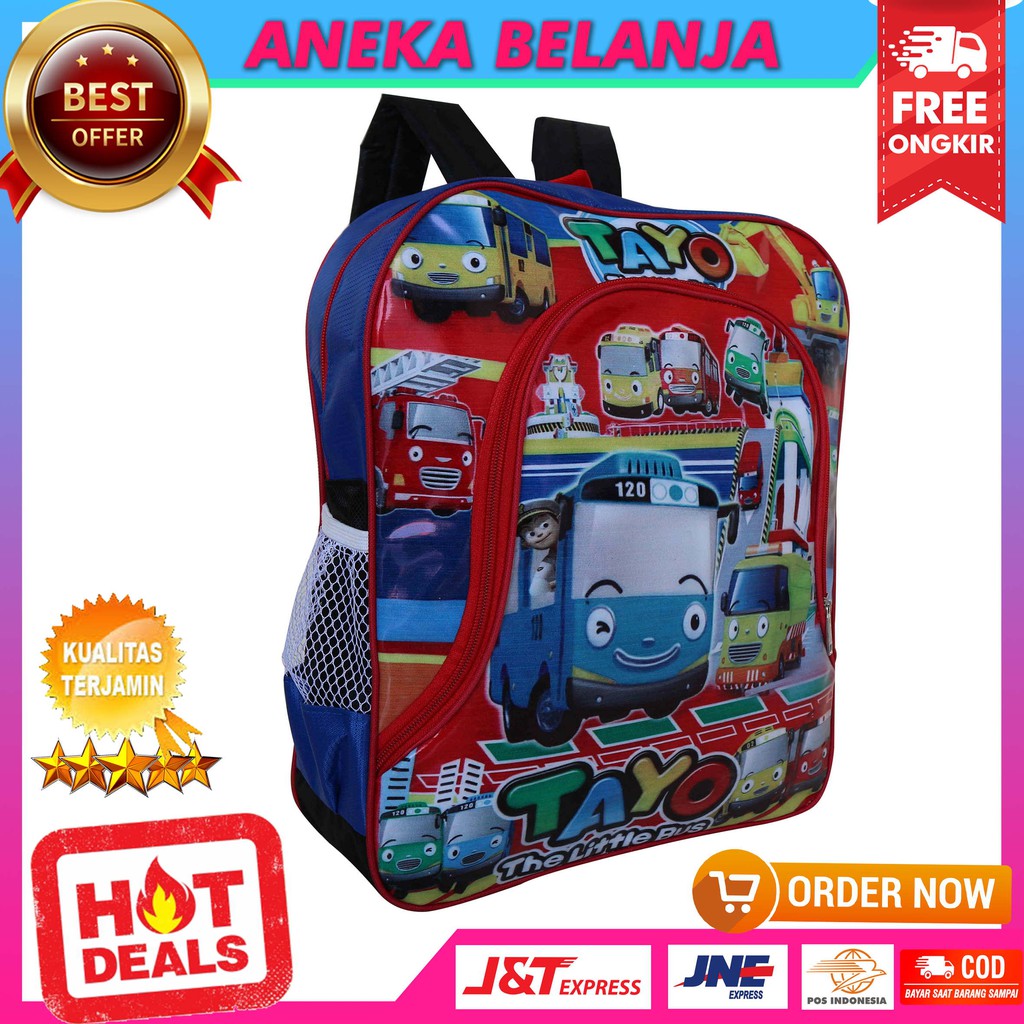 Ready Stock Tas Punggung Anak Cowok Gambar Kartun Lucu Terbaru Stylish Tas Sekolah PAUD TK SD Casual