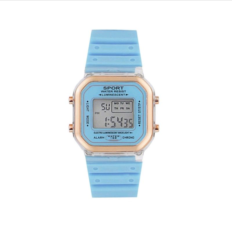 JAM TANGAN WANITA DIGITAL SPORT 1011 RUBBER STRAP jam ac