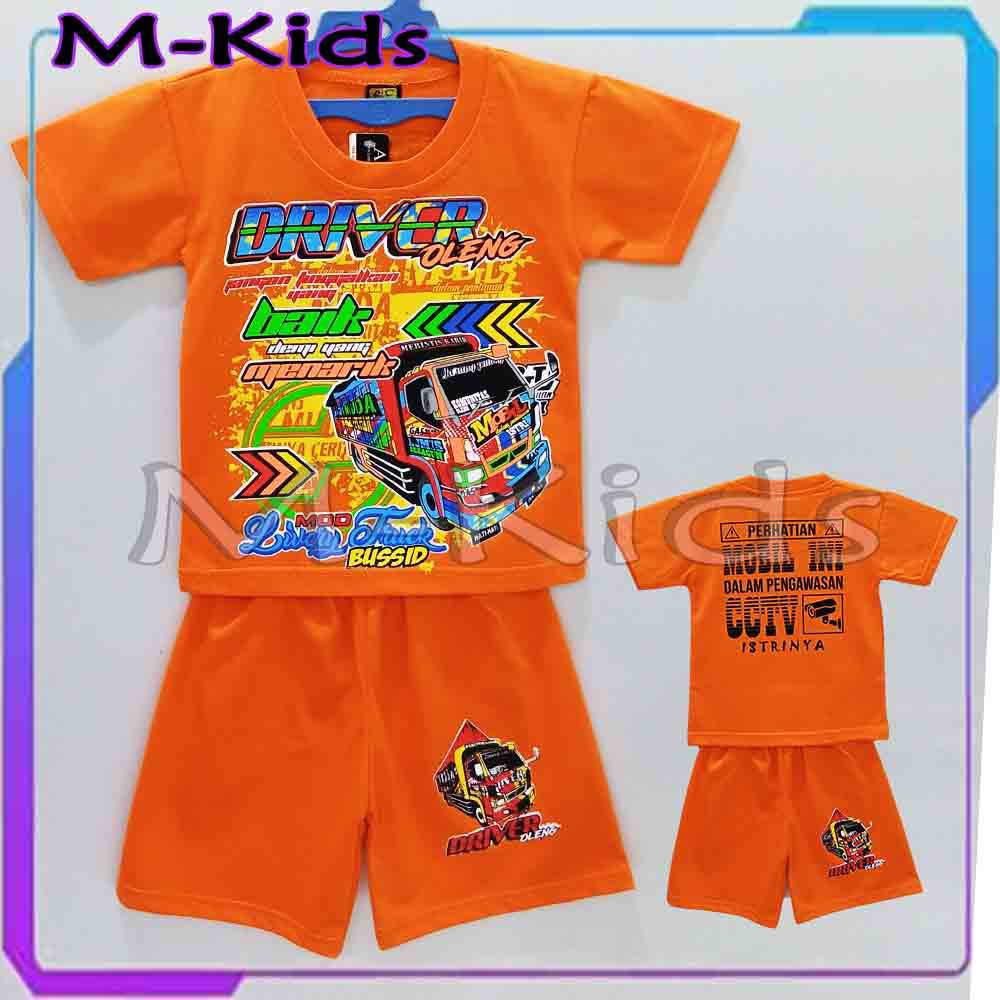 MKids88 - Baju Setelan KAOS Anak Gambar Truck Oleng / Truk Oleng