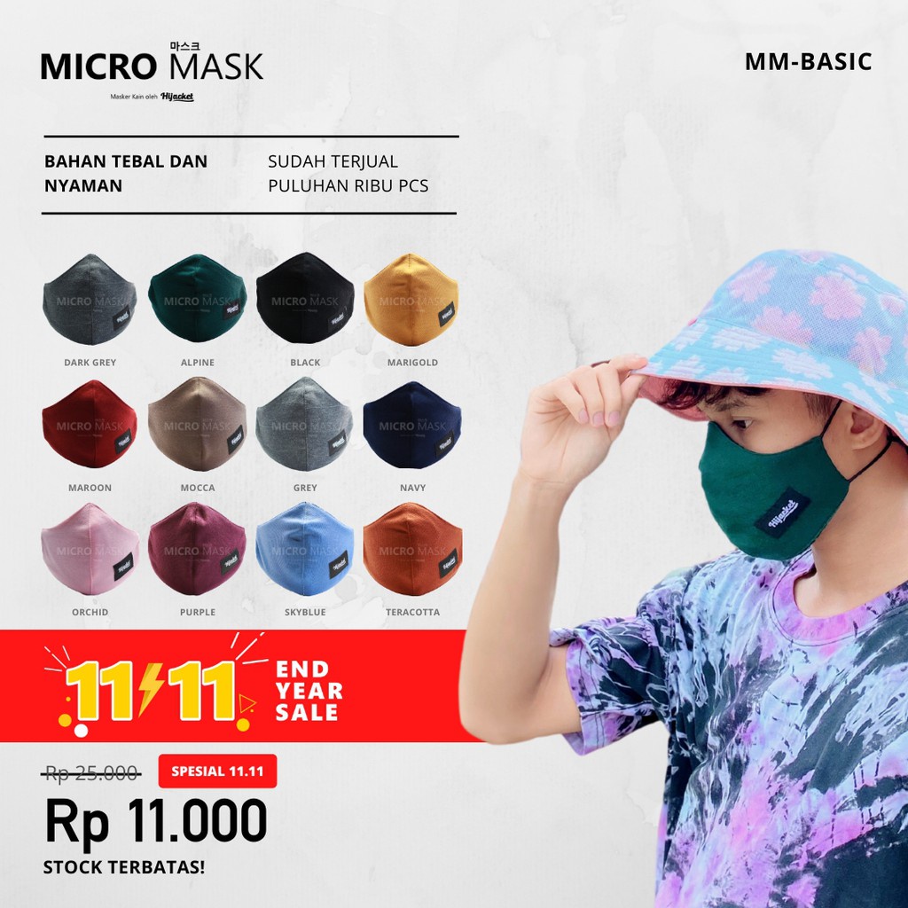 Masker kain polos BLOCK UP TO 70% VIRUS 2 PLY Proteksi Premium fleece &amp; poly-fiber [UNIXES]