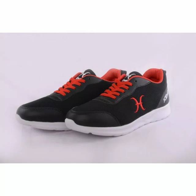 Sepatu joemen sport running merah-hitam/ sepatu pria wanita murah original
