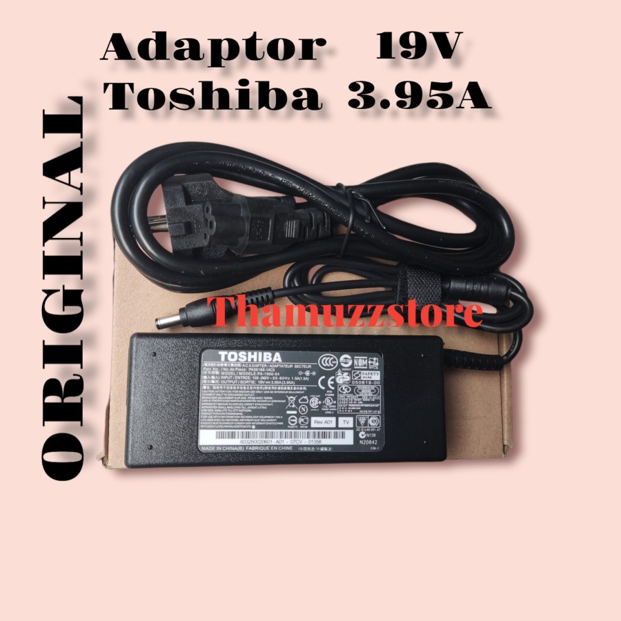 adaptor toshiba 19v 3.95a original PA-1900-04