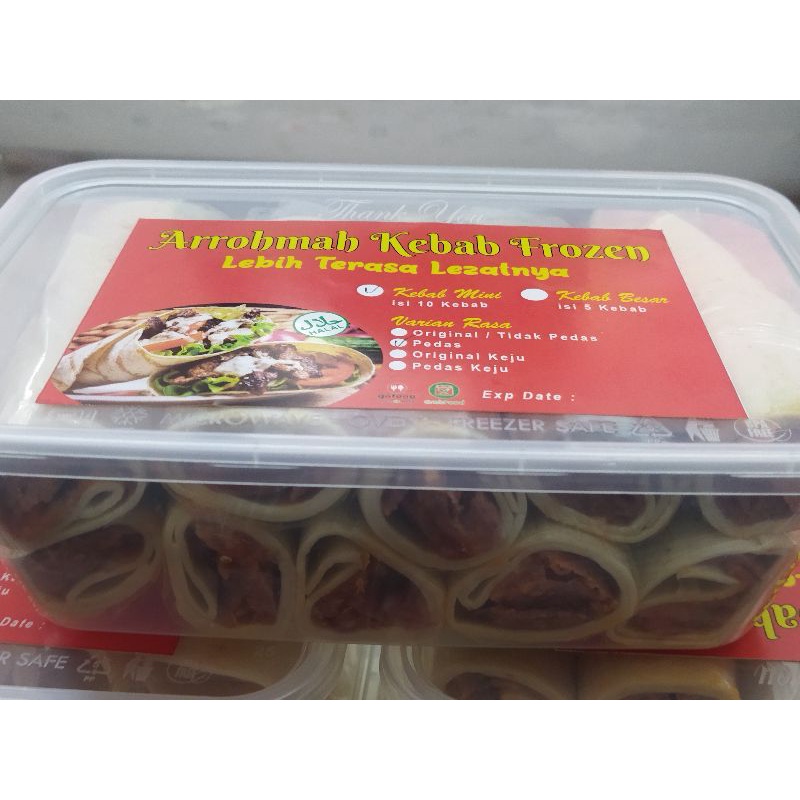 

Kebab Frozen isi 10 Keju Premium Arrohmah Kebab