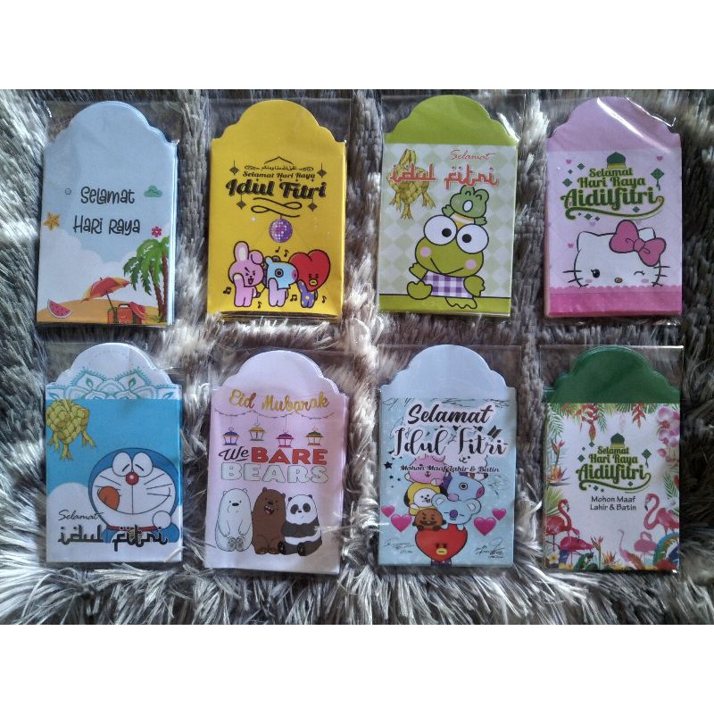 

amplop lebaran jumbo hello Kitty, keropi, BTS ,Doraemon murah