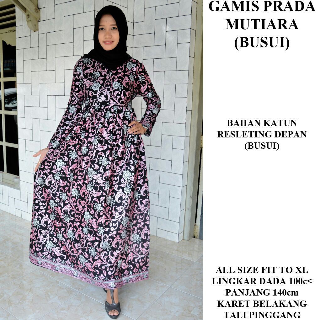 Gamis Prada mutiara  Gamis Batik  gamis busui