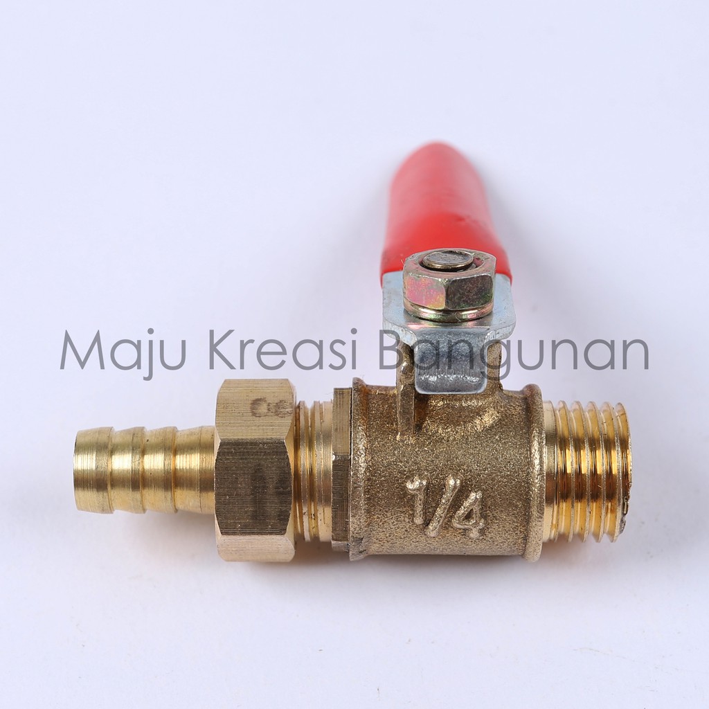 Stop Kran Angin Kompresor / Ball Valve 1/4 Inch Kuningan HATO 1/4Inch 1/4Inci 1/4&quot;