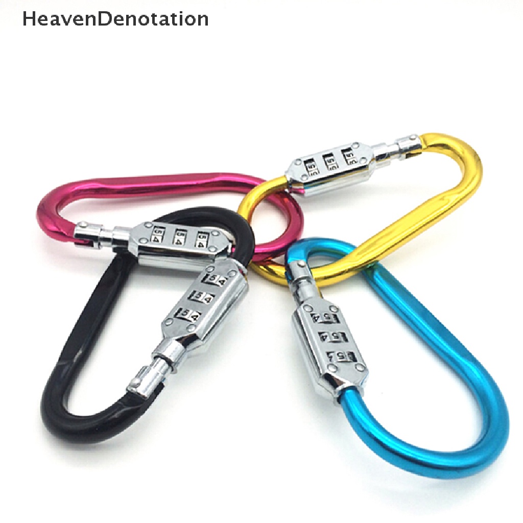 (Heavendenotation) Carabiner Pengunci Helm Sepeda / Motor Anti Maling Dengan Password