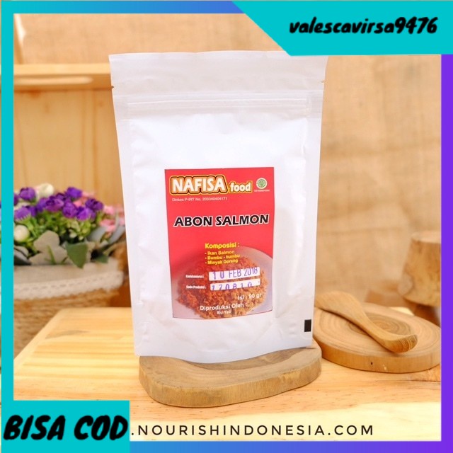 

⭐BISA COD⭐ Nafisa, Abon Salmon 90 gr Halal NO MSG