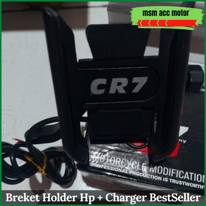 Breket Holder Hp Motor + Charger Untuk Semua Motor Universal