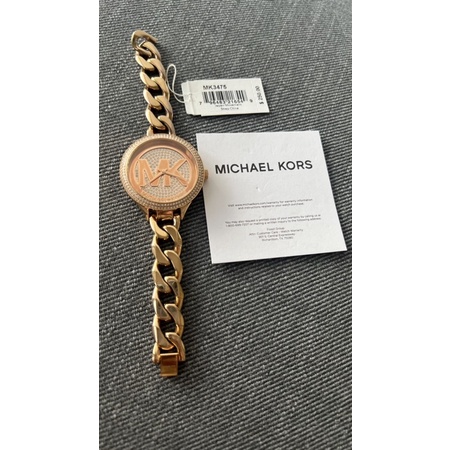 Preloved Jam Tangan Mk Michael Kors Watch Rosegold Kepang