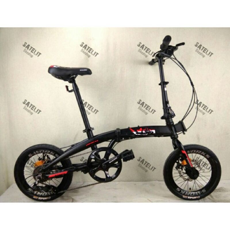 Sepeda Lipat Ukuran 16 atau Ukuran 20 Sakoni Enigama 8.8 Frame Alloy 8 Speed Sepeda Lipat Murah