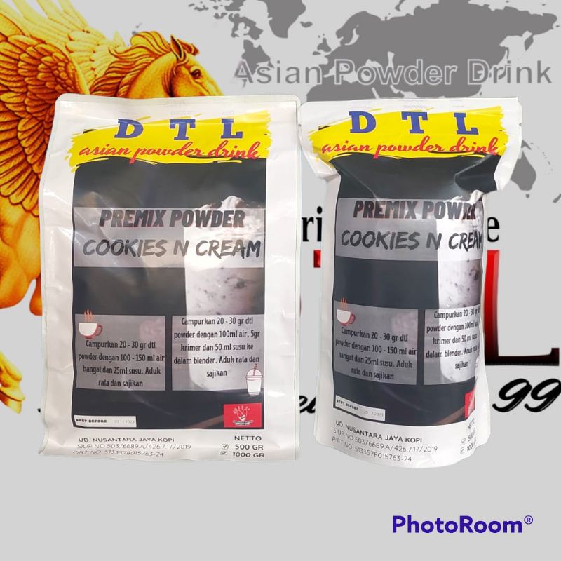 

Bubuk minuman DTL rasa Cookies N Cream / Powder drink DTL varian cookies and cream