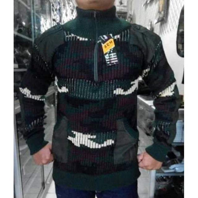 RPM tactical sweater army loreng hijau hitam outdoor Sweater airsoft pria