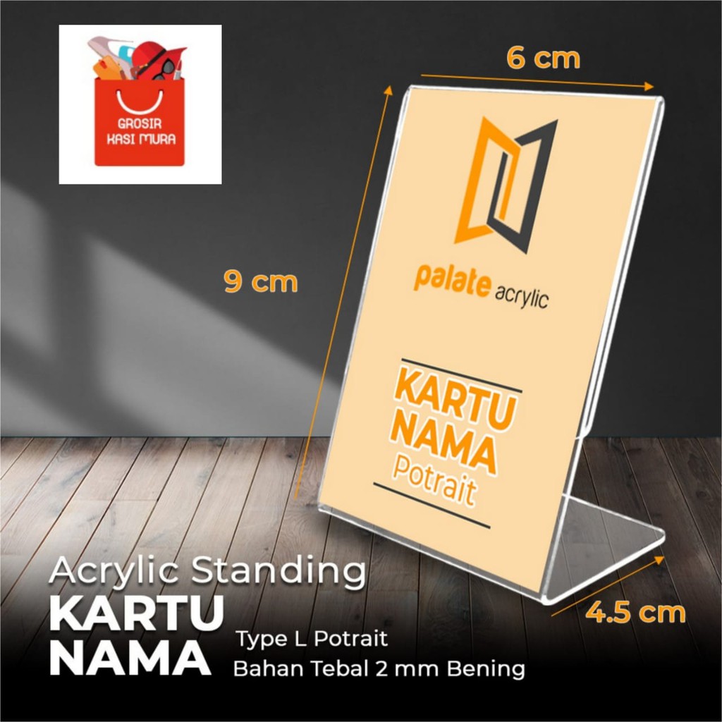 

ACRYLIC / AKRILIK KARTU NAMA L / KARTU NAMA L POTRAIT