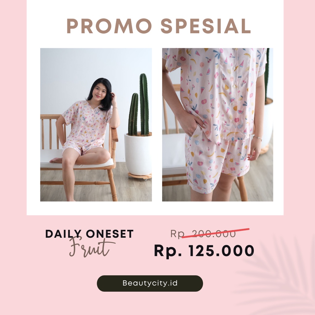 ONSET FRUIT RAYON PREMIUM / SETELAN RAYON / PIYAMA WANITA/ DAILYWEAR / PIYAMA RAYON MOTIF