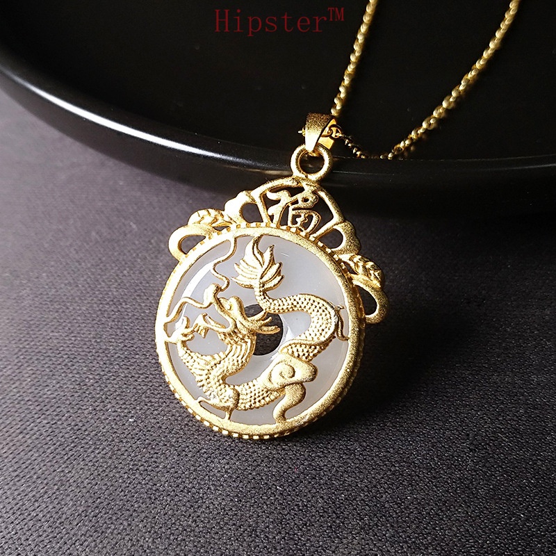 Retro Classic Graceful and Fashionable Auspicious Dragon Pendant Necklace