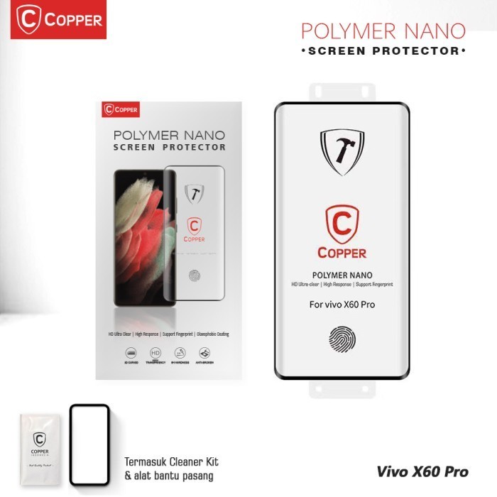 Copper Polymer Nano Tempered Glass - Vivo X60 Pro