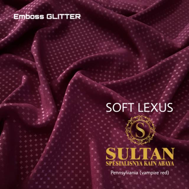 50CM EMBOS GLITTER SOFT LEXINA  VAMPIRE RED/ PENNSYLVANIA KAIN SULTAN (MEREK LAMA: SOFT LEXUS)