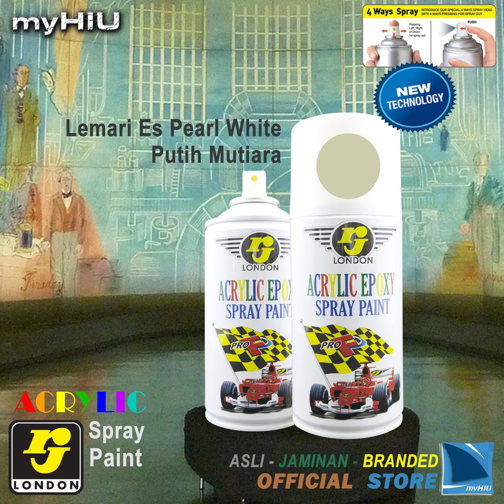 Cat Semprot Putih Mutiara Kulkas 300 Cc Lemari Es Pearl White Spray Paint Rj London Shopee Indonesia
