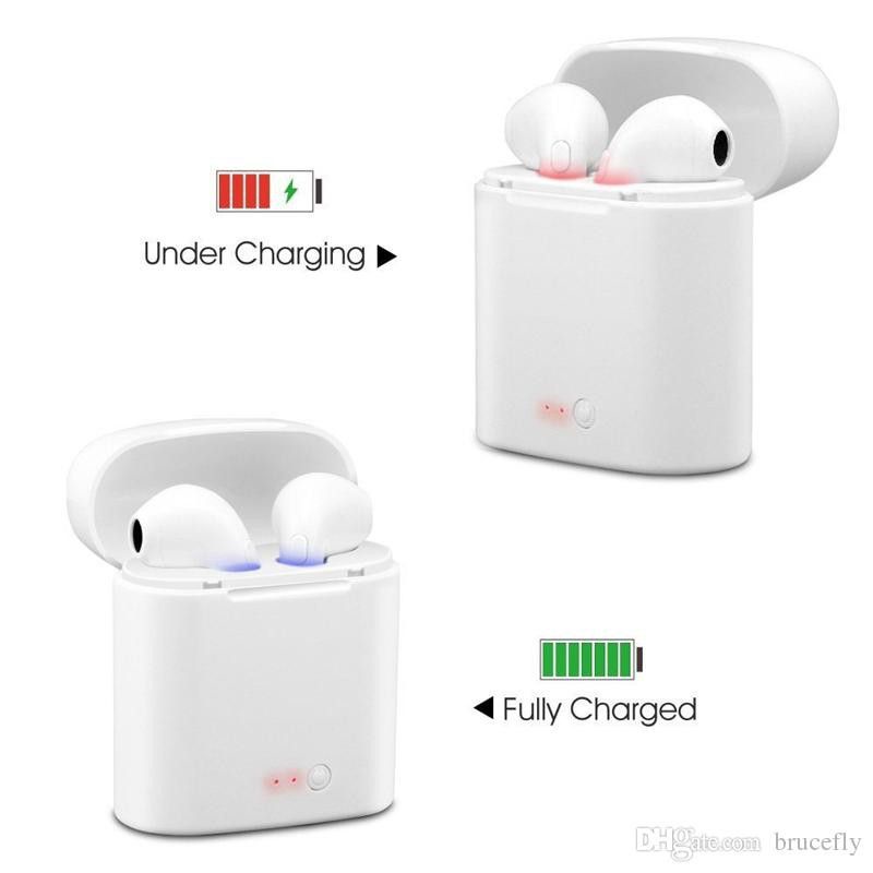 HEADSET EARPHONE WIRELESS TANPA KABEL i7s TWS AIRPODS BISA COD MIRAH LEBAY-5